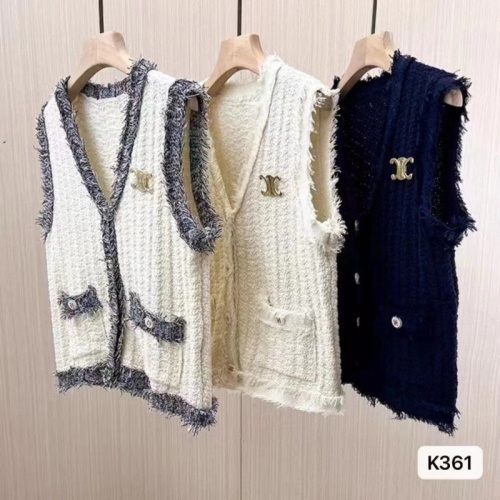 French Arc de Triomphe tassel vest jacket for women early autumn new loose temperament wool cardigan