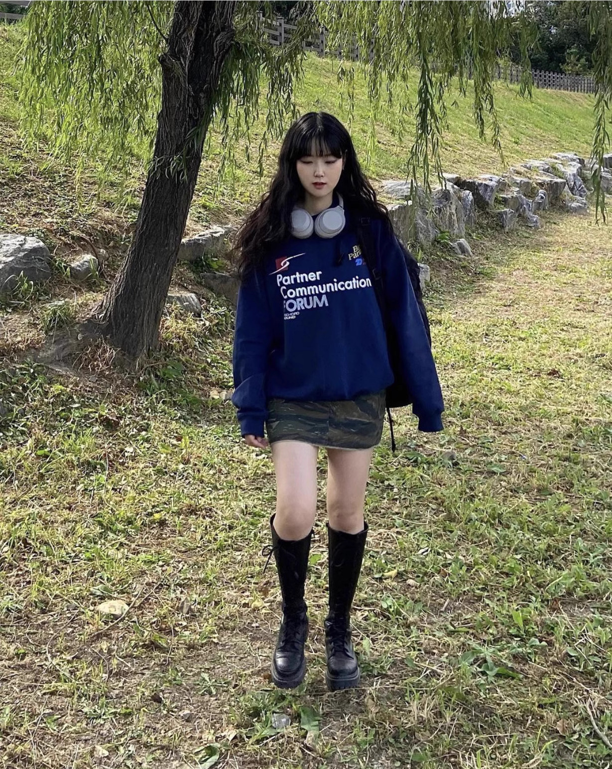 Official photo Chinese cotton composite thin 310g/plus velvet 410g autumn and winter sweatshirt for women with printed loose large size