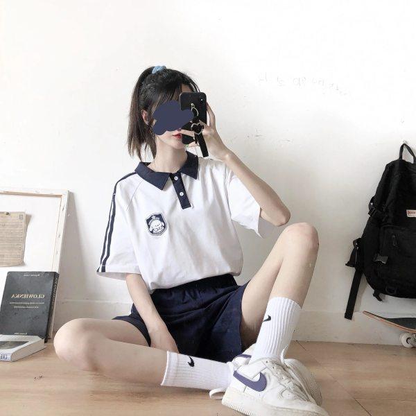 套裝女2024新款夏季可鹽可甜韓版套裝寬鬆印花上衣格子褲兩件套潮