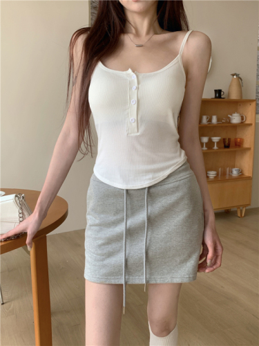 Actual shot of spring new style~pure sweet hottie sexy inner wear backless short camisole