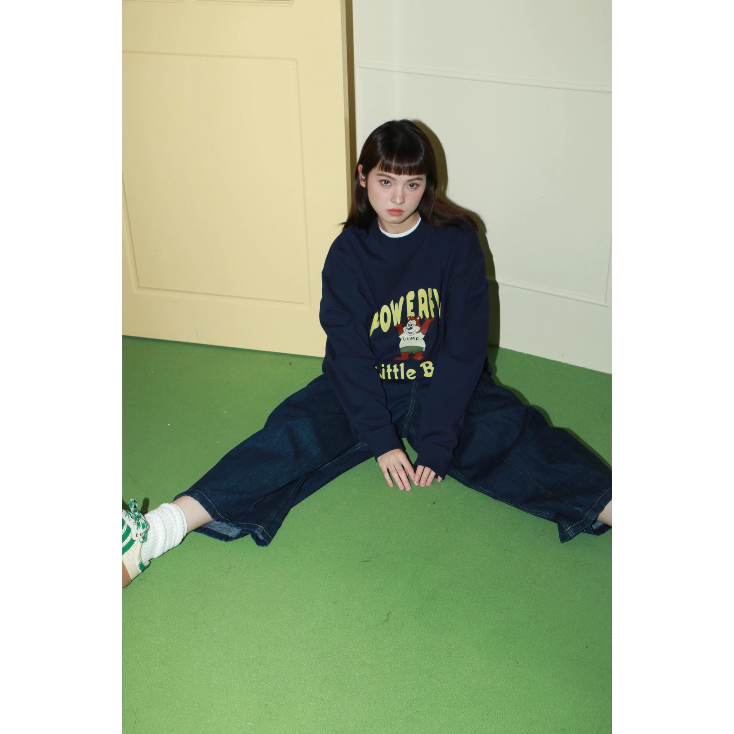 官圖 華棉複合薄款310克/加絨410克 秋冬裝衛衣女印花寬鬆大碼