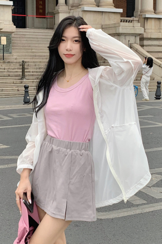 1012 real shot~Large size sun protection clothing for women in summer, anti-UV breathable thin sun protection clothing, ice silk sun protection blouse