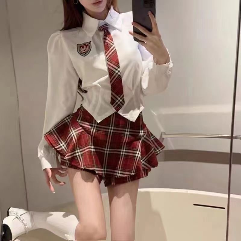 Transfer student registration college style JK uniform suit women's summer shirt