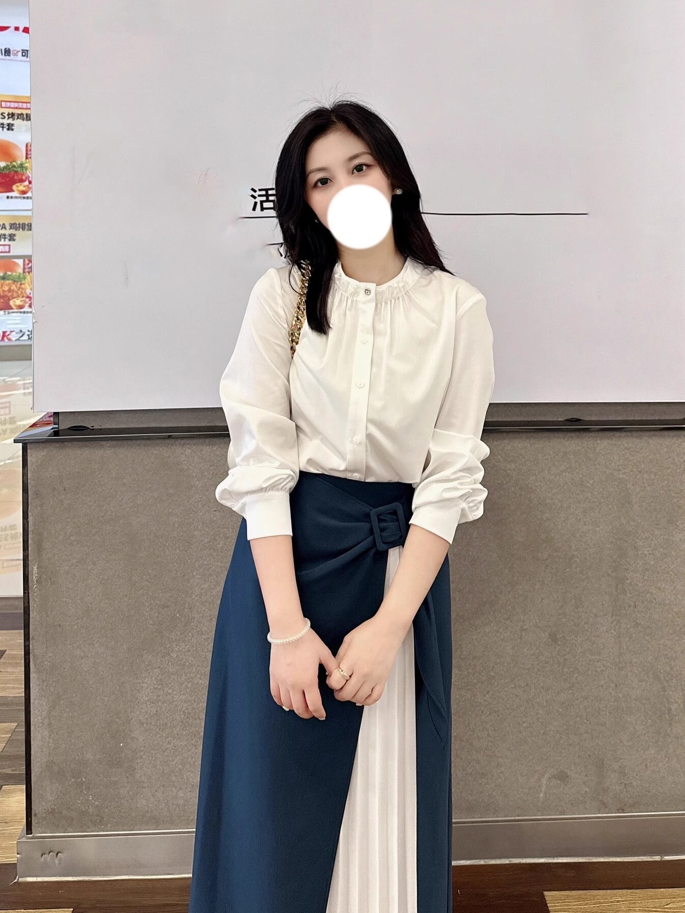Temperament French light mature professional style white shirt skirt suit for women in spring Korean drama Secretary Kim's outfit