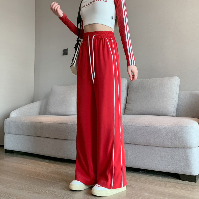 ，美洋MEIYANG創造營休閒褲 條紋校服直筒褲