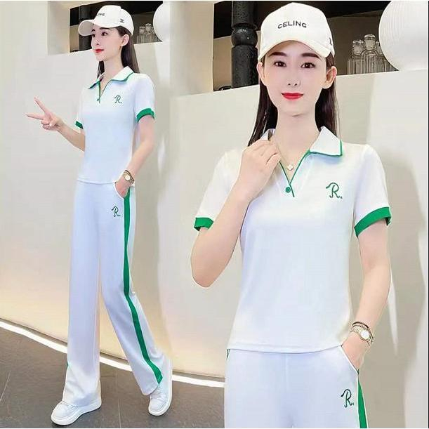 短袖T恤女POLO衫夏季新款遮肚上衣氣質夏裝遮肉打底小衫兩件套