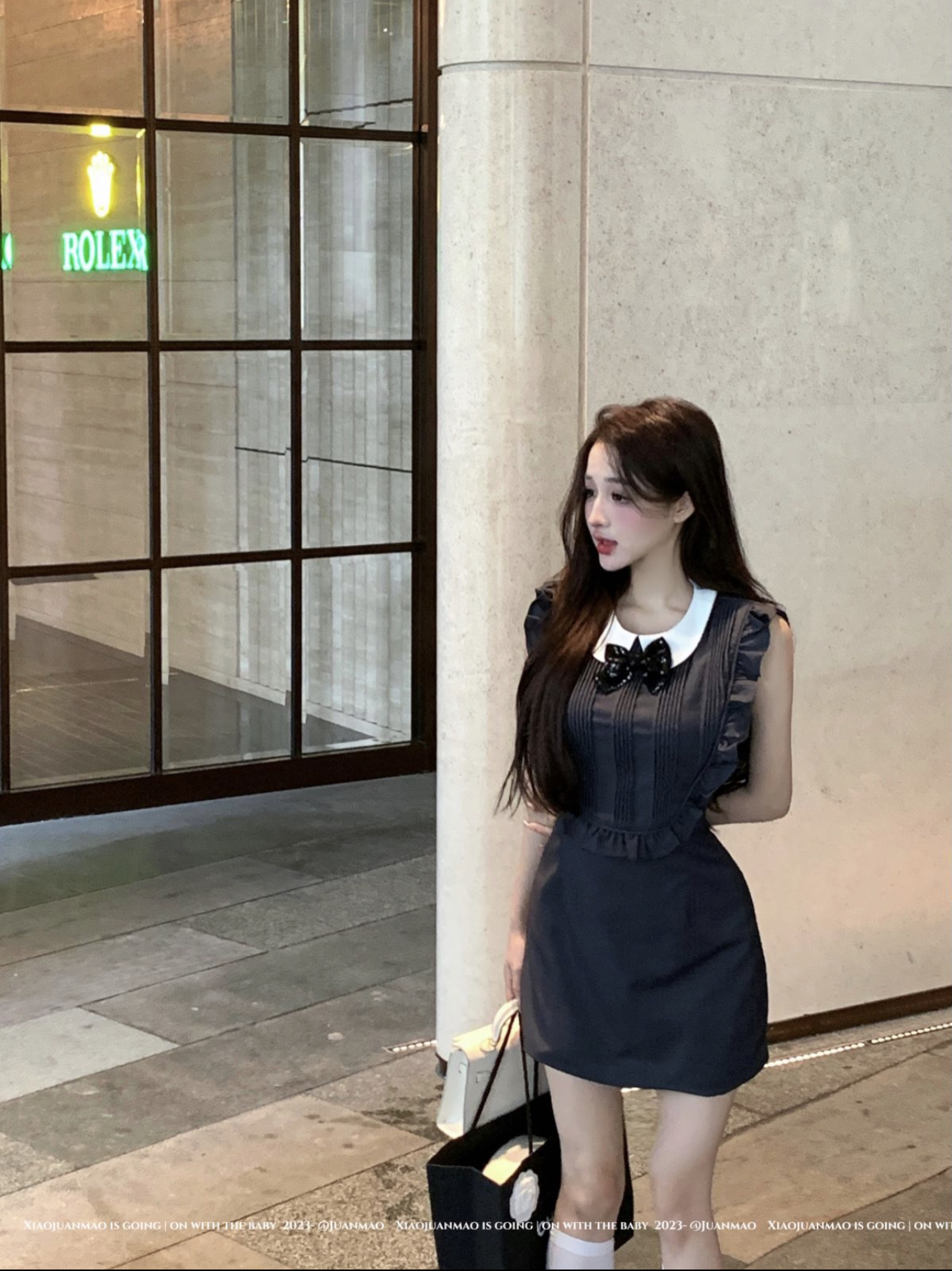 Real shot of first love ol skirt summer French skirt high-end temperament light luxury banquet beautiful suit dress