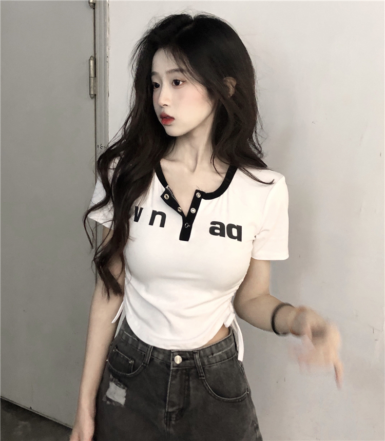 新中式國風改良旗袍短袖T恤女2024夏季新款法式復古短款修身上衣