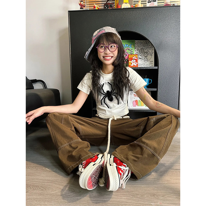 夏季修身顯瘦辣妹短袖上衣T恤女