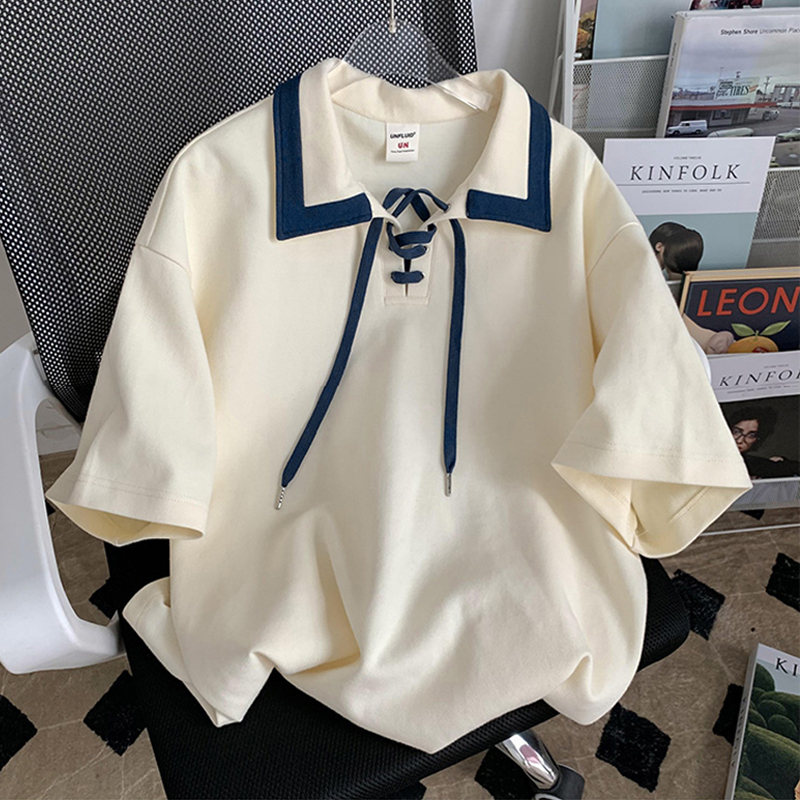官方圖 M-3XL 300斤胖mm翻領短袖t恤