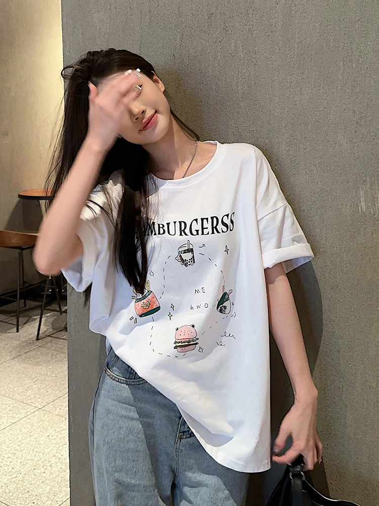 原創~實拍~印花純棉短袖T恤女印花半袖上衣