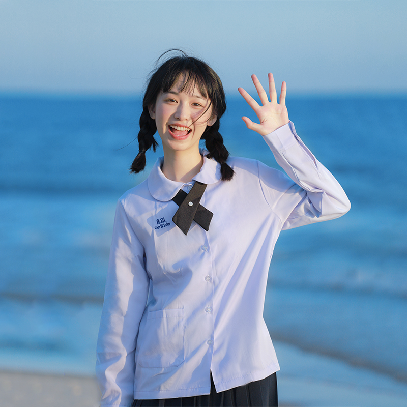 jk制服女泰式校服園學院風襯衫初高中學生畢業運動會班服套裝