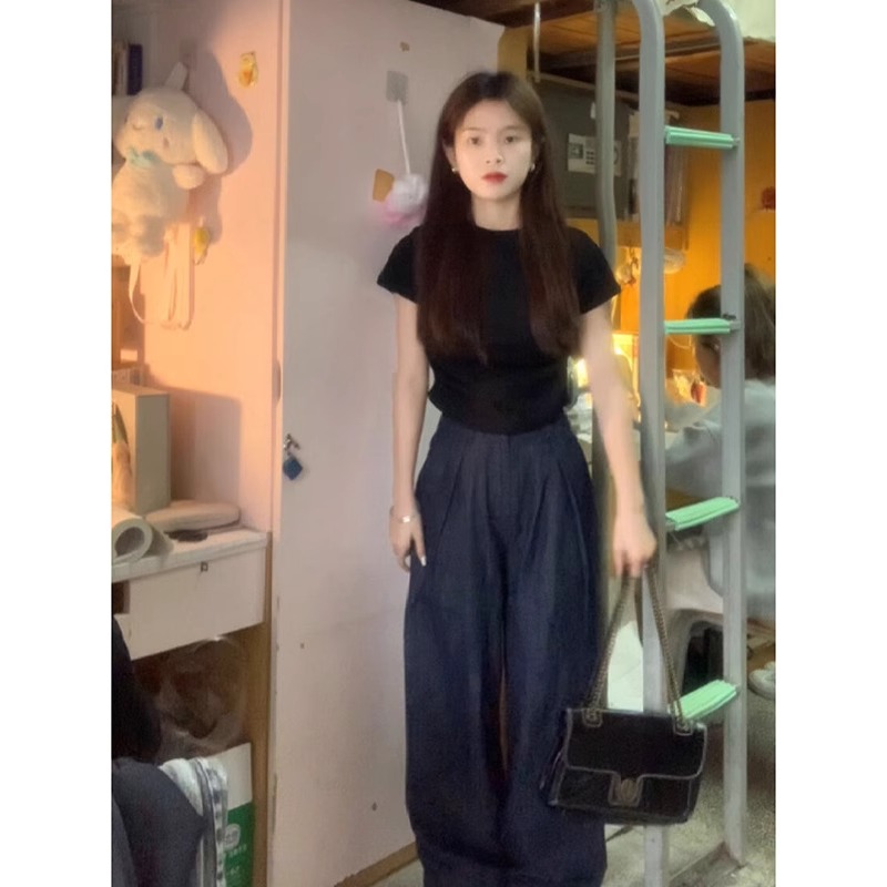 純棉210克40支奧代爾帶彈力直播品質 純色 修身短袖t恤女