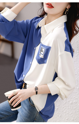 Original workmanship shirt tops women's small shirts spring 2024 new long-sleeved European spring and autumn age-reducing tops