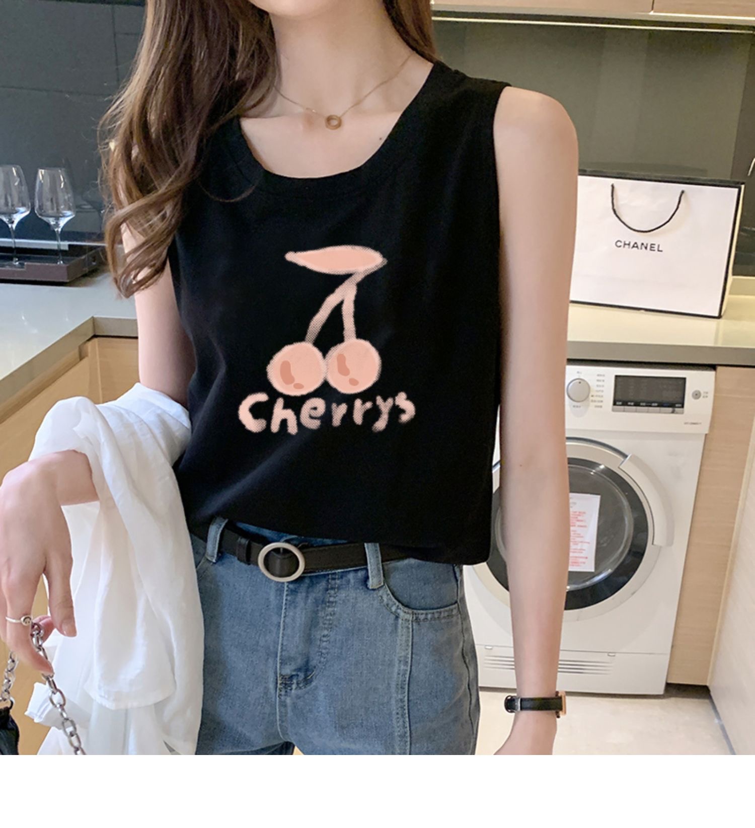 新款清涼吊帶背心女內搭大碼外穿寬鬆打底寬肩帶無袖上衣