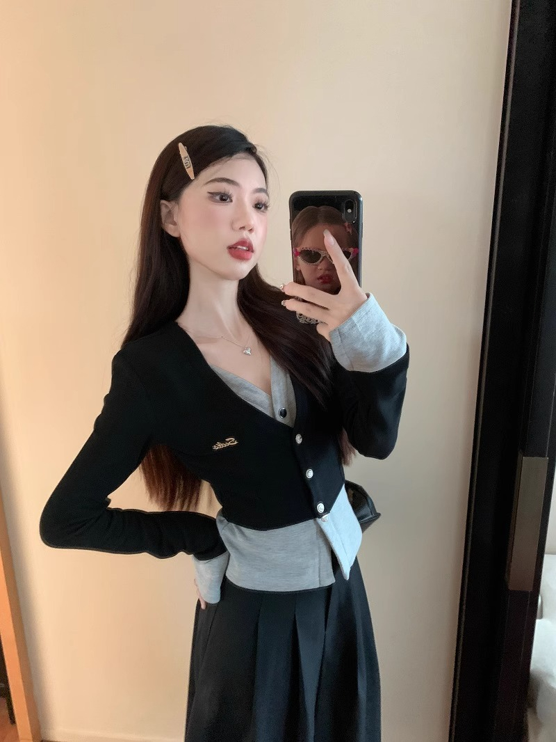 Korean Drama Two-piece Women's Clothing 2024 New Autumn Suit Skirt Two-piece Set Temperament Korean Style High-end Autumn