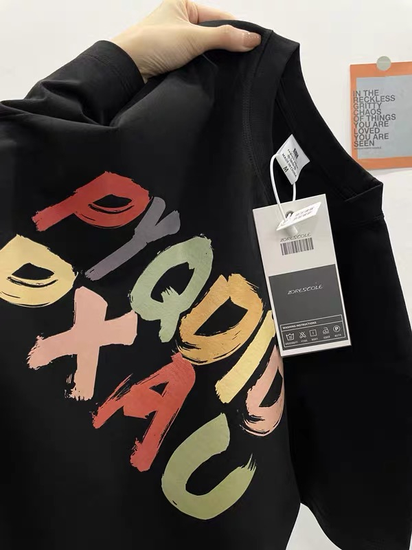 Fully 230g pure cotton collar with high quality Tmall quality cartoon printing