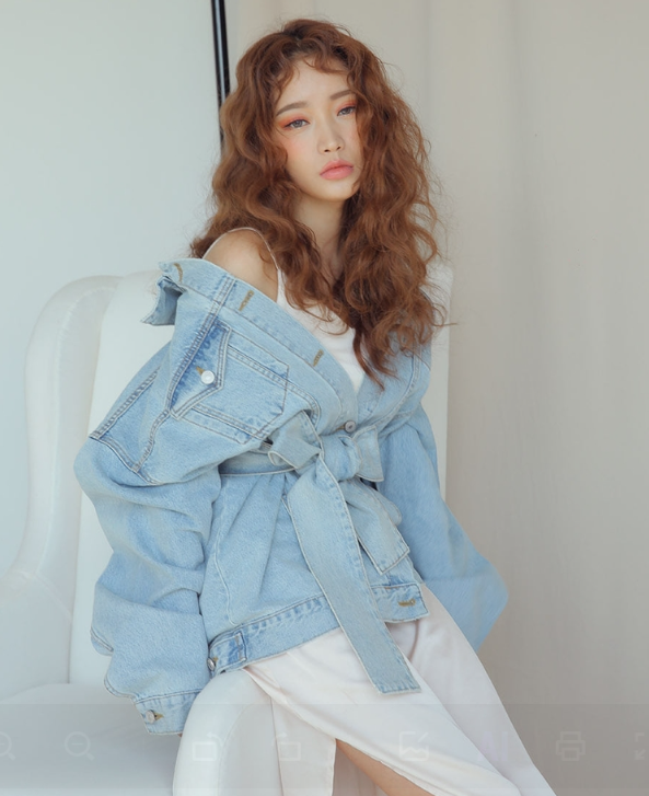 Korean style boyfriend style loose casual denim jacket for women