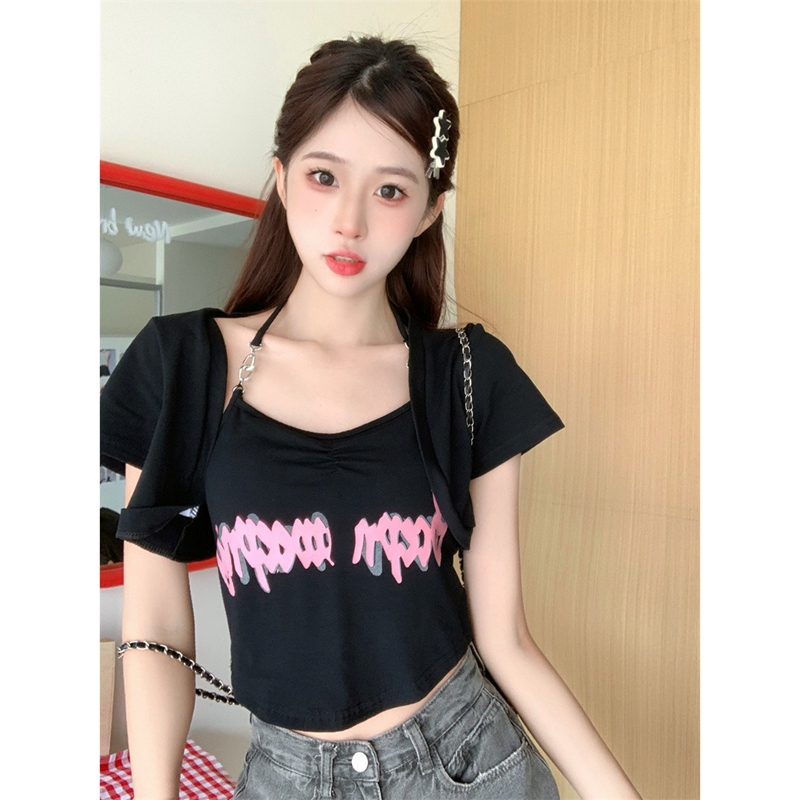 Official picture 6535 pull-up cotton hot girl suit for female summer fat mm to cover the belly and look slim and fat European and American pure desire