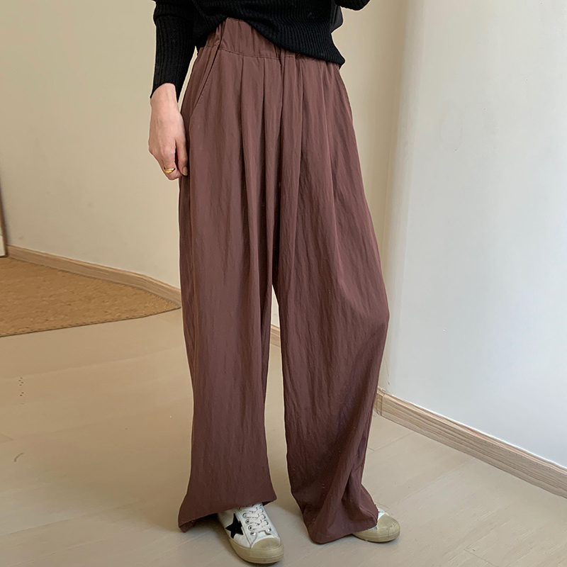 Thin autumn Yamamoto pants 2024 new Korean style loose slim straight pants high waist casual versatile trousers for women