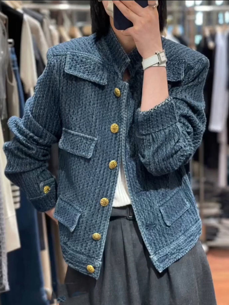 小香風牛仔外套短款春秋季新款高級感時尚氣質百搭開衫上衣