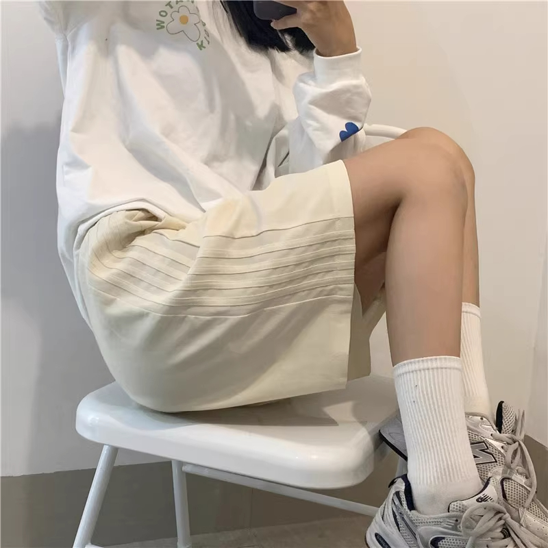 西裝短褲女夏季高腰顯瘦甜酷褲子寬鬆休閒運動五分褲女潮