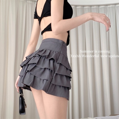 Real shot!  !  Fashionable and versatile high-waisted slimming skirt 2024 new style 100-pants a-line skirt
