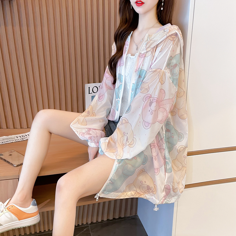實拍2024夏季寬鬆設計感薄款防曬衣休閒開衫防曬服外套女
