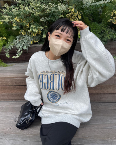 Super hot cec sweatshirt for women spring and autumn Korean version oversize hooded thin jacket ins trendy student loose top