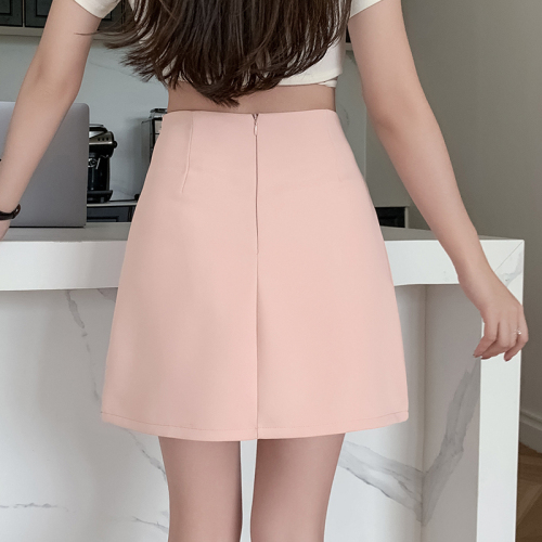 实拍不规则西装半身裙女2024春季新款韩版高腰显瘦褶皱短裙包臀裙