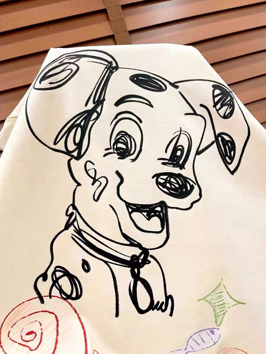 JH007 official picture full 230g pure cotton bag collar high quality Tmall quality cartoon printing