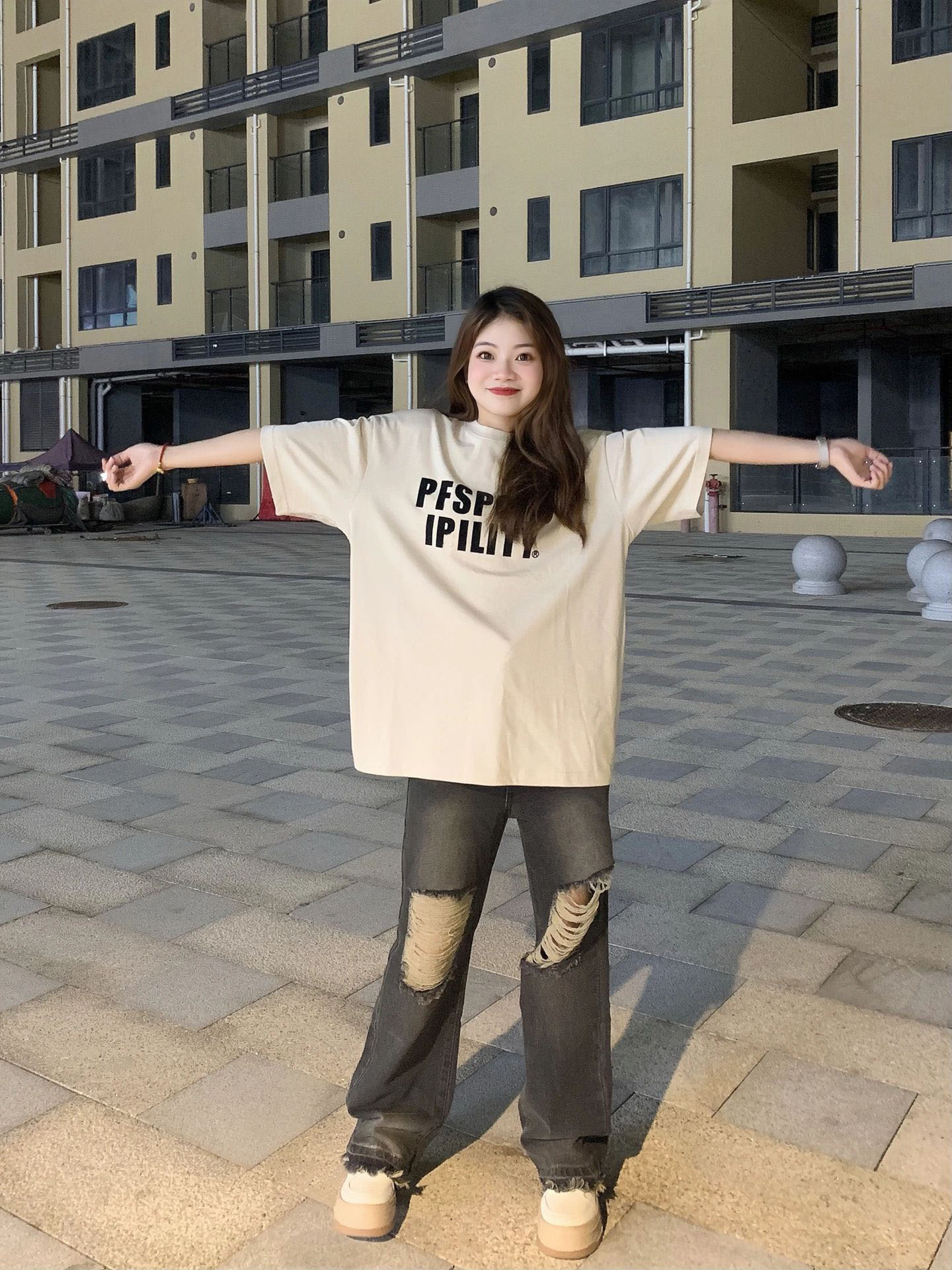 復古插肩袖純棉短袖t恤女夏設計感小眾拼接撞色chic港風上衣