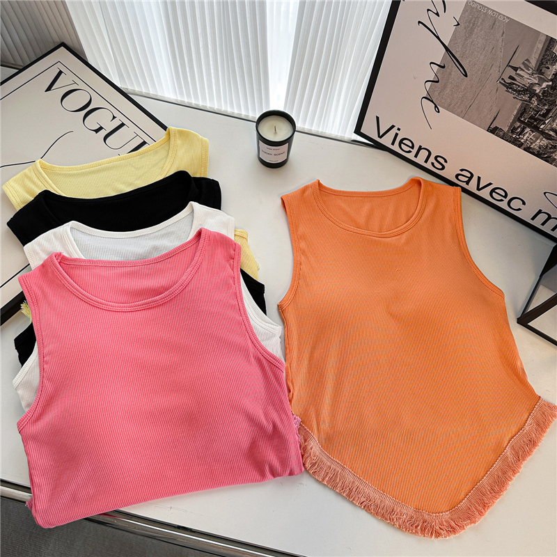 Real shot!  Fashion sexy hot girl rayon camisole female niche ins beautiful back slim fit top