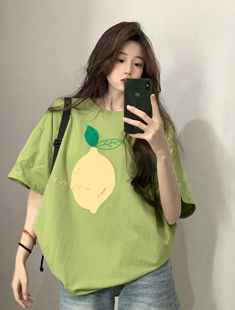 原創~實拍~印花純棉短袖T恤女印花半袖上衣