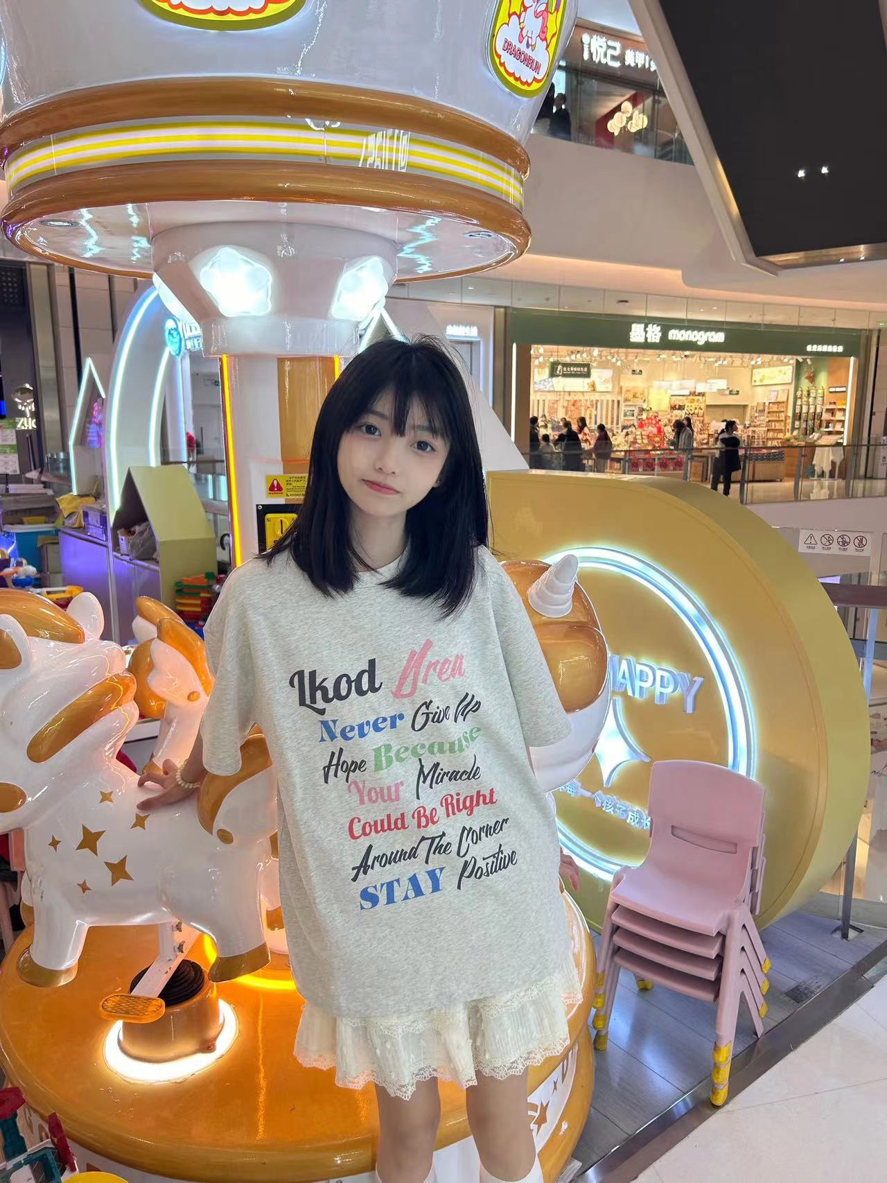 高質量純棉220克精梳緊密手感好直播品質前印花短袖t恤女