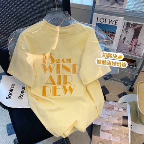 Summer trendy brand short-sleeved T-shirt for women, niche loose and versatile, student party girl