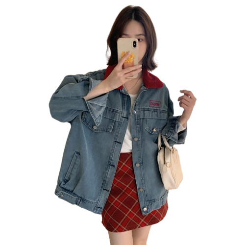Actual shot ~ French denim small fragrance jacket spring and autumn high-end early spring new design American retro