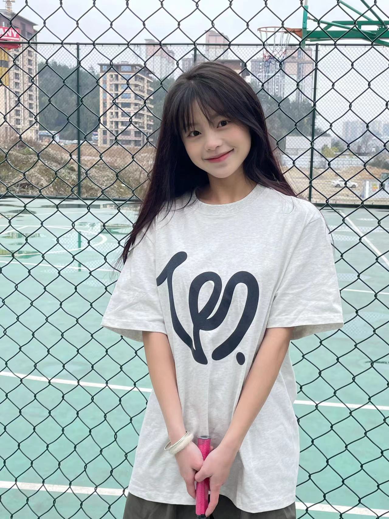 高質量純棉220克精梳緊密手感好直播品質前印花短袖t恤女