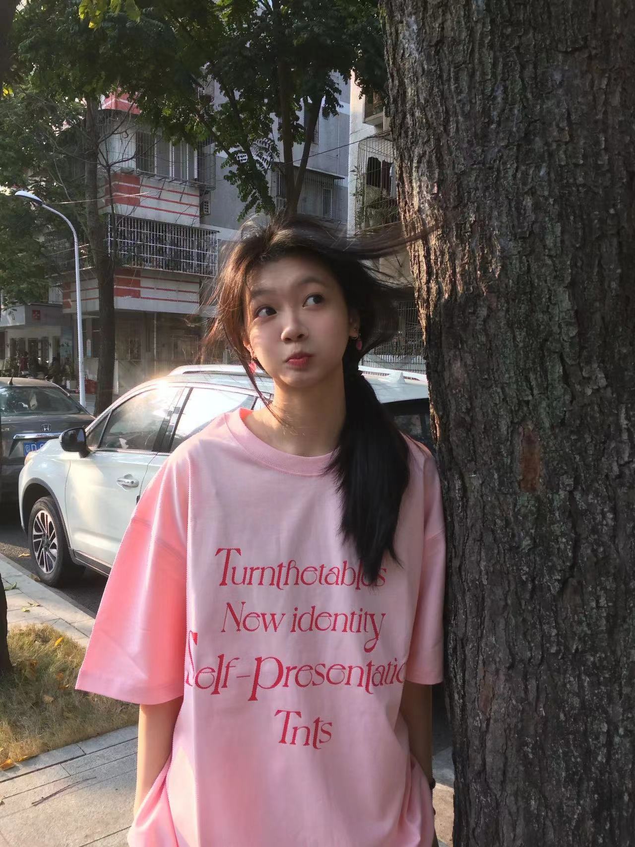 高質量純棉220克精梳緊密手感好直播品質前印花短袖t恤女