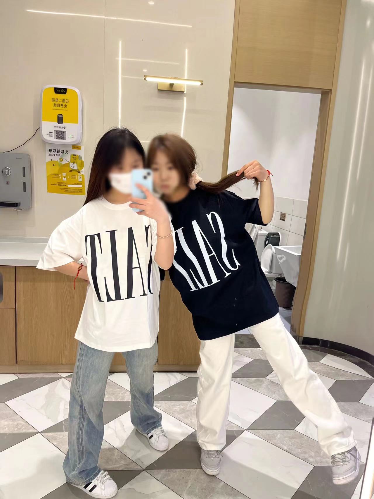 高質量純棉220克精梳緊密手感好直播品質前印花短袖t恤女