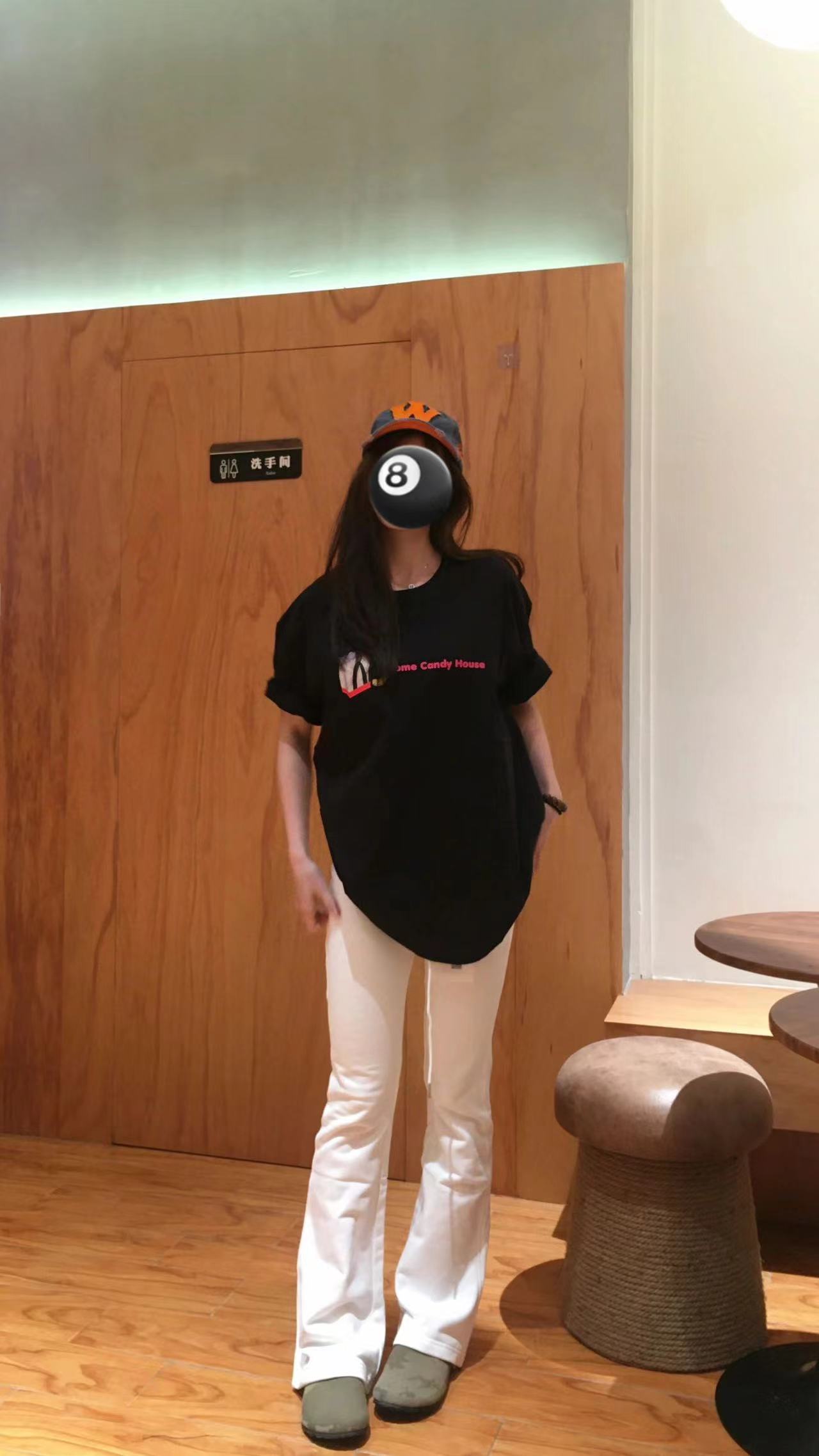 高質量純棉220克精梳緊密手感好直播品質前後印花短袖t恤女