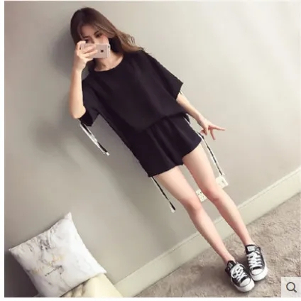 Plus size women's fat sister 2024 new summer short-sleeved T-shirt female Internet celebrity fashionable and age-reducing two-piece suit