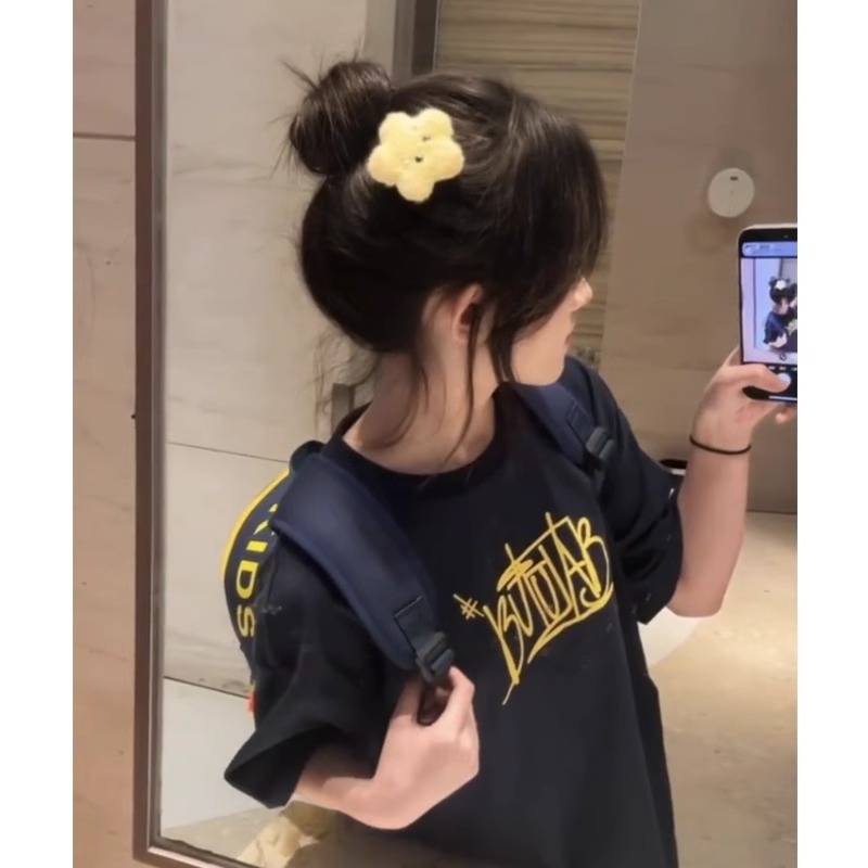 高質量純棉220克精梳緊密手感好直播品質前印花短袖t恤女
