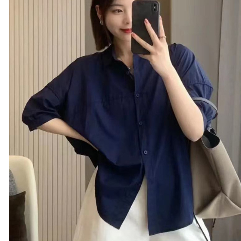 襯衫女夏季外搭開衫防曬衣七分袖小披肩