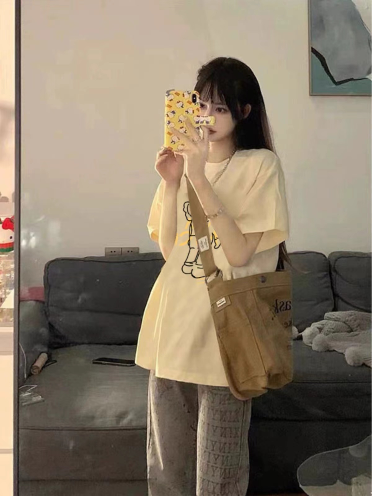 High quality pure cotton 220g combed tightly and feels good live quality front printed short sleeve t-shirt for women