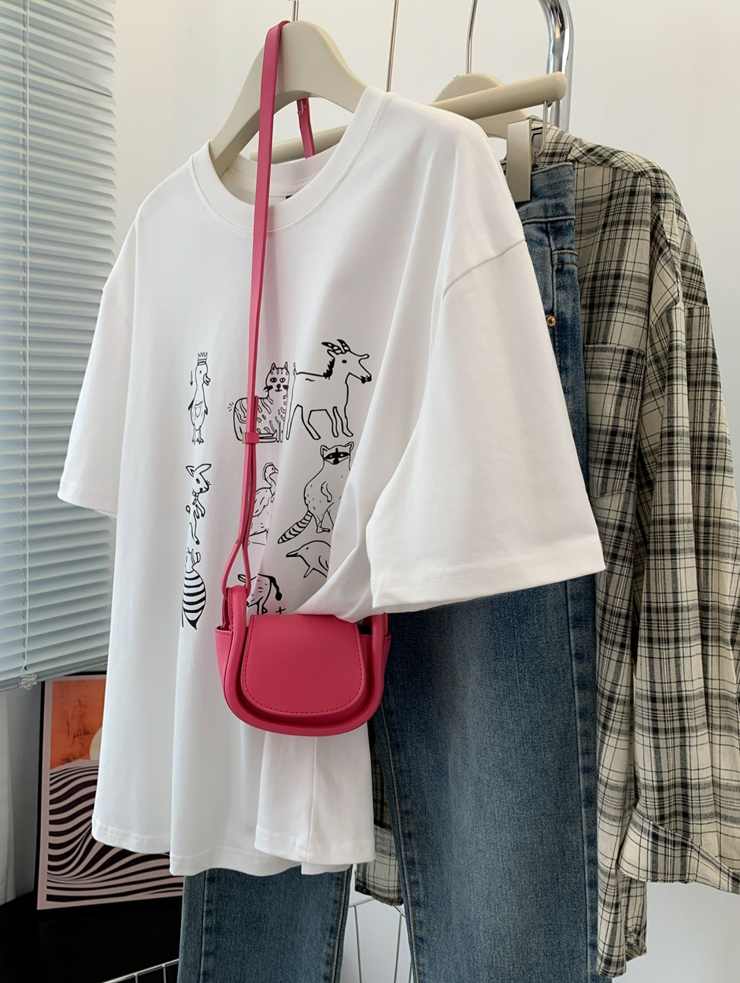 Official photo Heavy/combed cotton Back collar Seamed S-XXXL Summer short-sleeved T-shirt for women