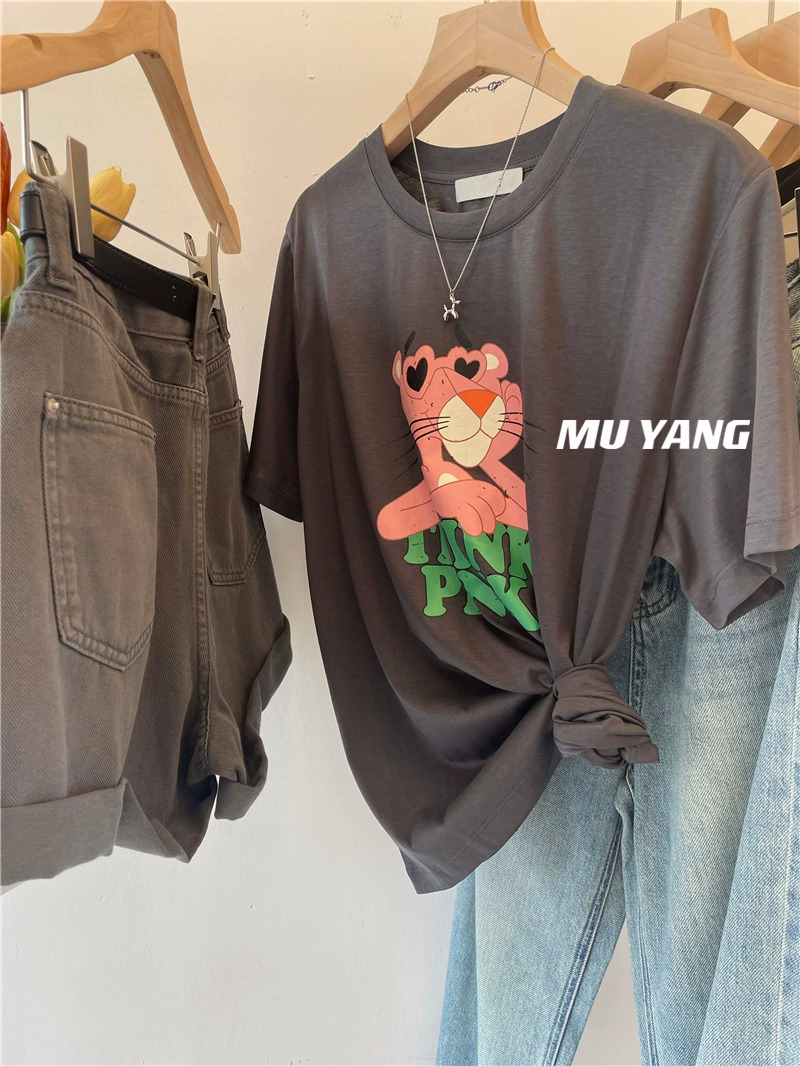 Official picture 220g/combed cotton back collar with seamed edge S-XXXL summer short-sleeved T-shirt for women