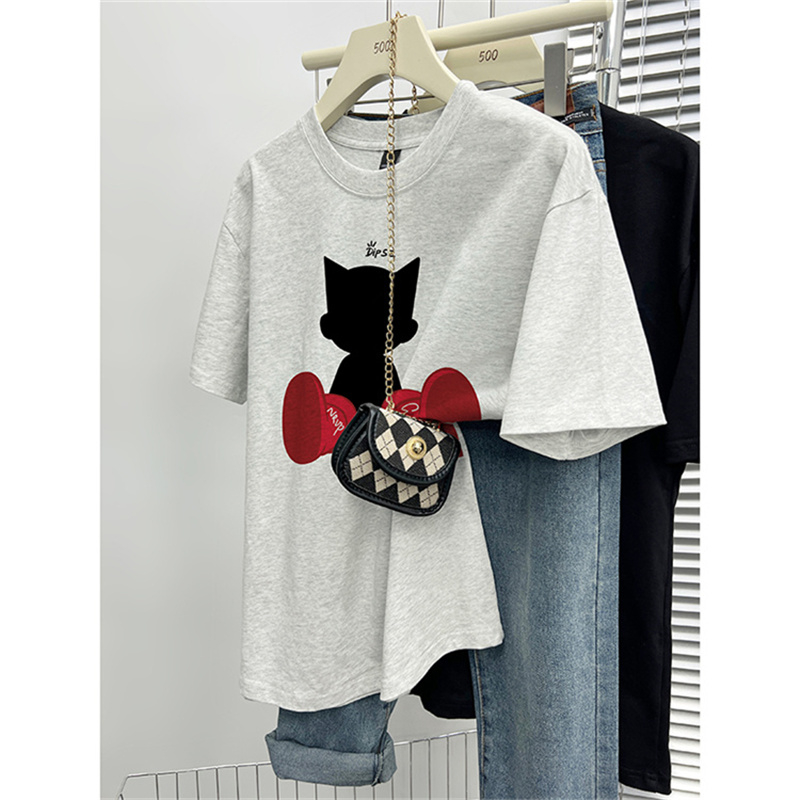 Back bag spring and summer new style pure cotton short-sleeved T-shirt trend