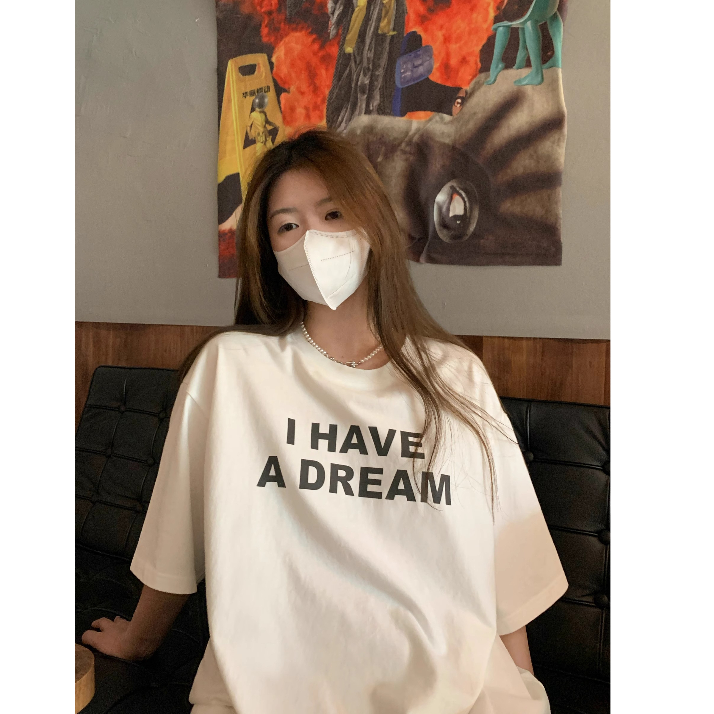 Short-sleeved t-shirt for women, round neck, loose ins, bottoming short-sleeved top, slimming