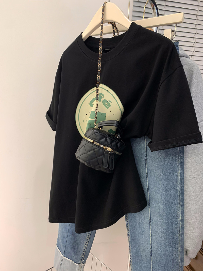 Official picture 220g/combed cotton back collar with seamed edge S-XXXL summer short-sleeved T-shirt for women